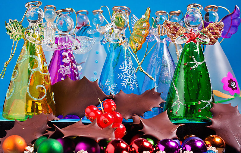 Dec 22 – 10 angels and some home made holly leaves