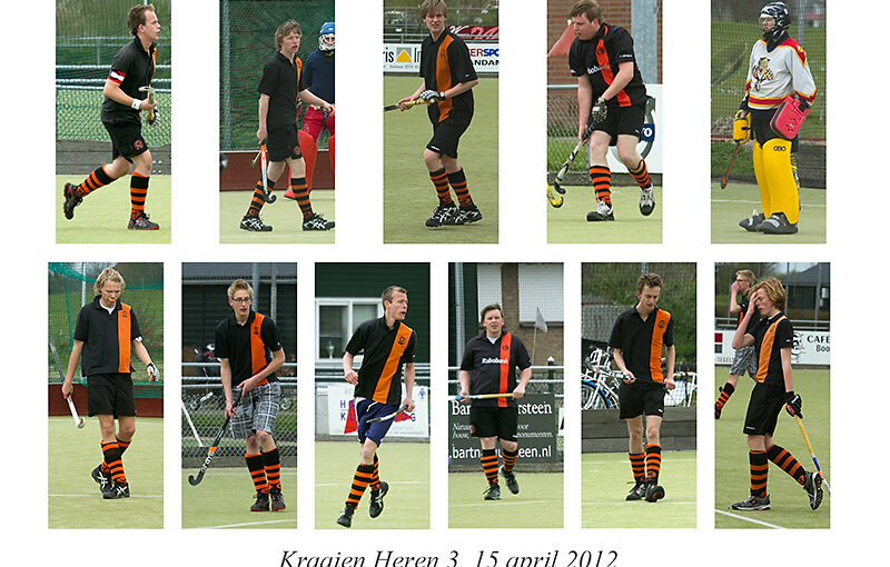 Composition of a very cold afternoon on the hockey field
