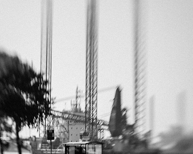 A (strange) boat on the canal while waiting for the ferry to work this morning.
