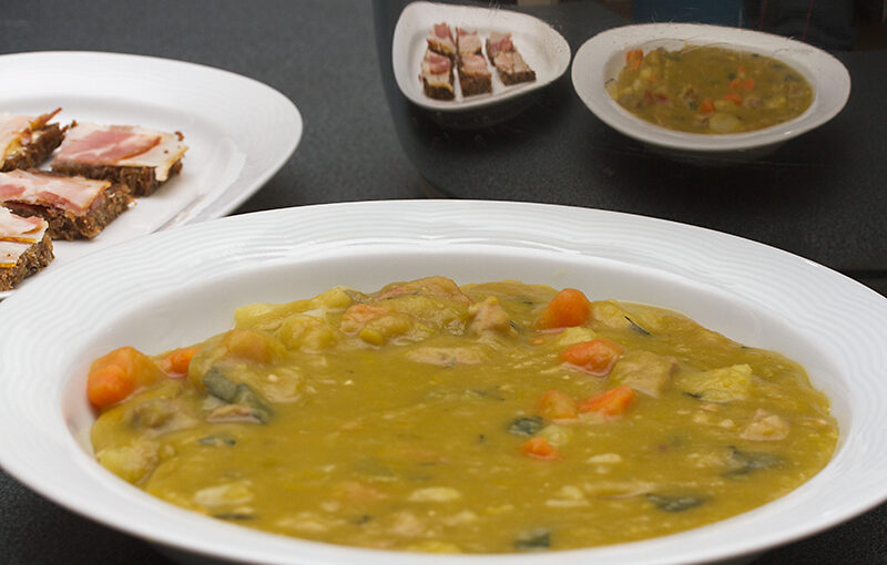 Home made pea soup or "erwtensoep". Good food when it's cold outside.