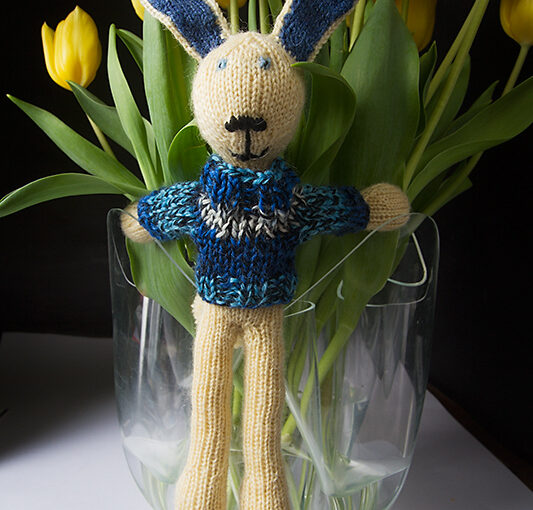 More knitting work at home.