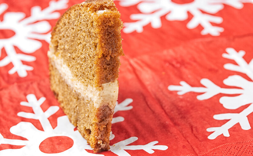 One of the last pieces of our coffee cake with mascarpone (baked by my wife)