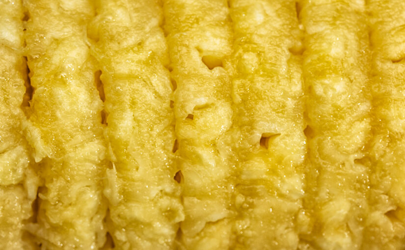 Slices of a fresh pineapple