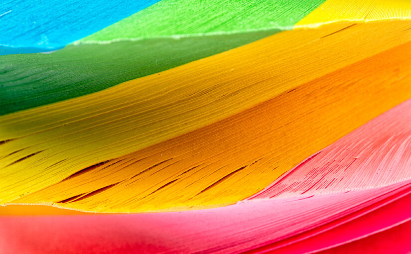 Detail of (paper) sticky notes