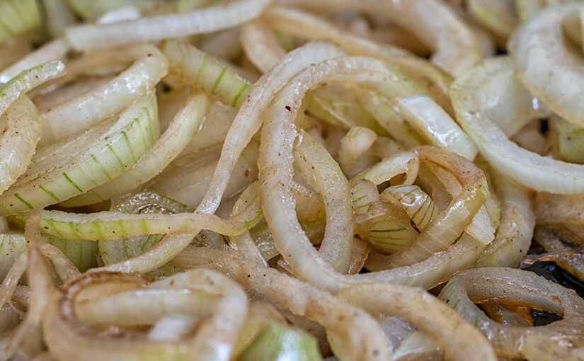 Baking onions for a stew